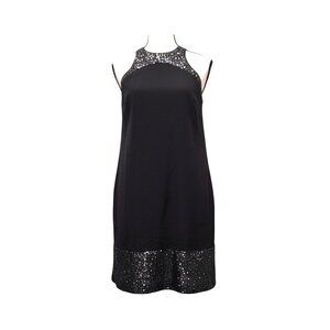 Jay Godfrey Black Sequined Silk Cocktail Mini Dress Sz 0 Holiday Party Event NWT